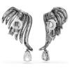 Die Vienna Collection Ohrklemmen „Feather“, Weiß, rutheniumbeschichtet