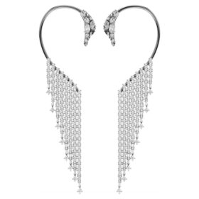 Die Vienna Collection Ohrklemmen „Swan“, Weiß, rutheniumbeschichtet