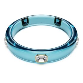 Dulcis Armreif mit Achtkant-Schliff, blau, goldfarben plattiert