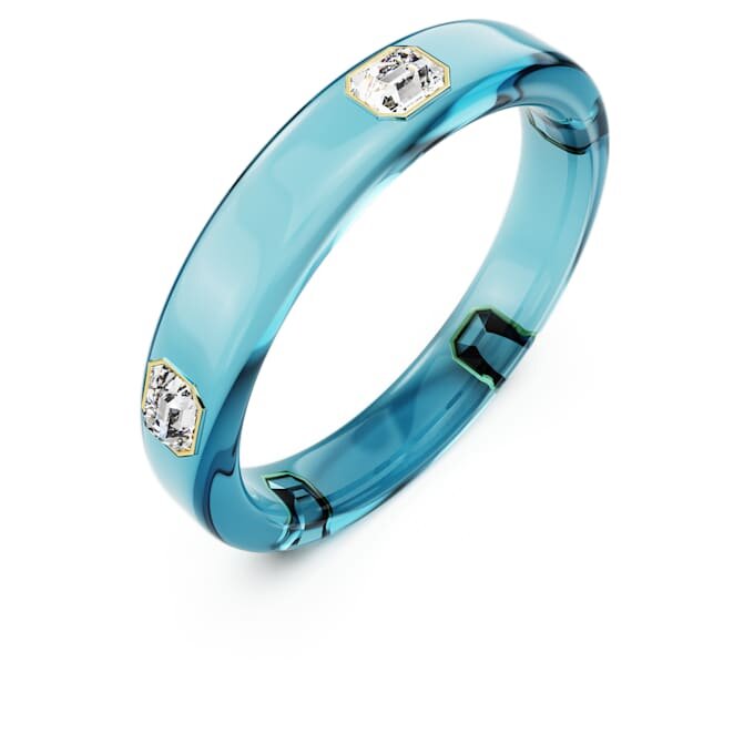 Dulcis Armreif mit Achtkant-Schliff, blau, goldfarben plattiert Dulcis Armreif mit Achtkant-Schliff, blau, goldfarben plattiert