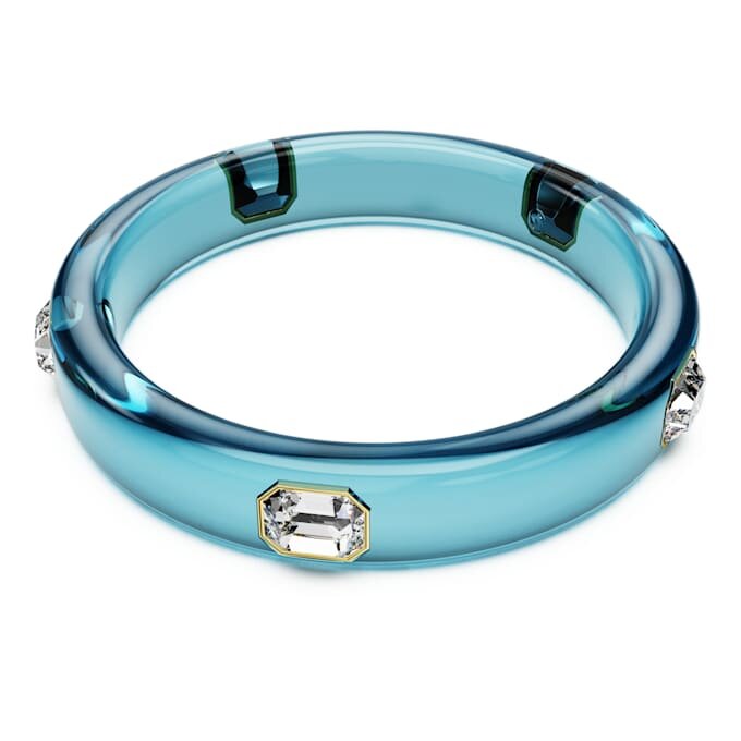 Dulcis Armreif mit Achtkant-Schliff, blau, goldfarben plattiert Dulcis Armreif mit Achtkant-Schliff, blau, goldfarben plattiert