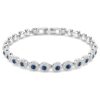 Ein Angelic Armband mit rundgeschliffenen Steinen, blau, rhodiniert Ein Angelic Armband mit rundgeschliffenen Steinen, blau, rhodiniert