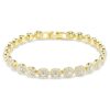 Ein Angelic Armband mit Rundschliff, weiß, goldfarben plattiert Ein Angelic Armband mit Rundschliff, weiß, goldfarben plattiert