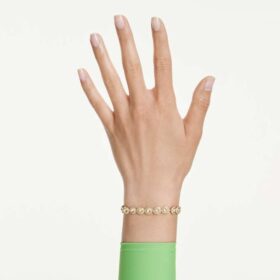 Ein Angelic Armband, Rundschliff, Karamell, goldfarben plattiert
