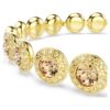 Ein Angelic Armband, Rundschliff, Karamell, goldfarben plattiert