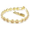 Ein Angelic Armband, Rundschliff, Karamell, goldfarben plattiert
