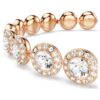 Ein Angelic Armband, Rundschliff, Pavé, mittelgroß, weiß, roségoldfarben plattiert Ein Angelic Armband, Rundschliff, Pavé, mittelgroß, weiß, roségoldfarben plattiert