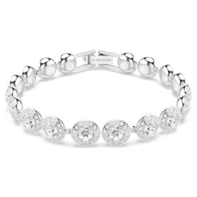 Ein Angelic Armband, Rundschliff, Weiß, rhodiniert