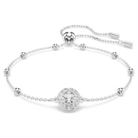 Ein Angelic Armband, Rundschliff, Weiß, rhodiniert