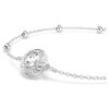 Ein Angelic Armband, Rundschliff, Weiß, rhodiniert