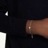 Ein Angelic Armband, Rundschliff, Weiß, rhodiniert