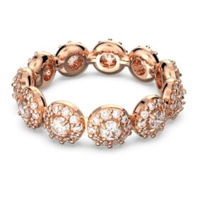 Ein Angelic Ring, Rundschliff, Weiß, rosévergoldet
