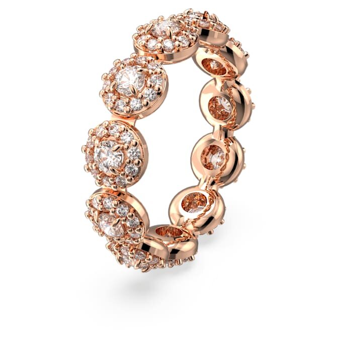 Ein Angelic Ring, Rundschliff, Weiß, rosévergoldet Ein Angelic Ring, Rundschliff, Weiß, rosévergoldet