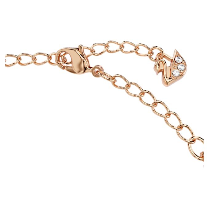 Ein Armband, runder Schliff, ovale Form, weiß, roségoldfarben plattiert Ein Armband, runder Schliff, ovale Form, weiß, roségoldfarben plattiert