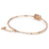 Ein Armband, runder Schliff, ovale Form, weiß, roségoldfarben plattiert Ein Armband, runder Schliff, ovale Form, weiß, roségoldfarben plattiert