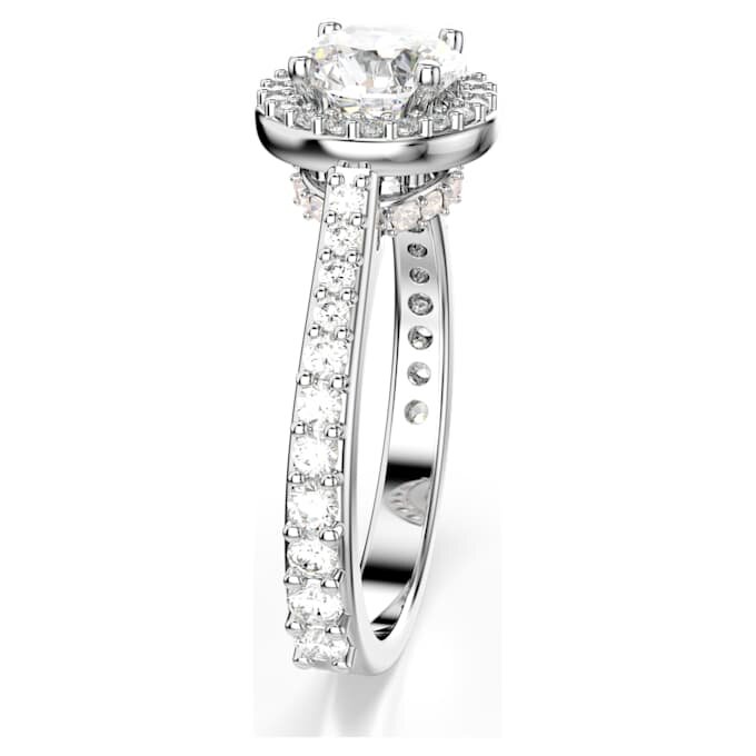 Eine Angelic Ring, Rundschliff, Weiß, silberfarben Eine Angelic Ring, Rundschliff, Weiß, silberfarben