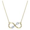Eternity-Anhänger mit im Labor gezüchteten Diamanten, 0,35 Karat insgesamt, verschiedene Formen, 14-karätiges Gelbgold