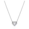 Eternity-Anhänger mit im Labor gezüchteten Diamanten, 0,5 Karat insgesamt, Herzform, Sterlingsilber