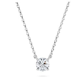 Eternity-Anhänger mit im Labor gezüchteten Diamanten, 0,5 Karat insgesamt, runde Form, Sterlingsilber Eternity-Anhänger mit im Labor gezüchteten Diamanten, 0,5 Karat insgesamt, runde Form, Sterlingsilber
