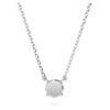 Eternity-Anhänger mit im Labor gezüchteten Diamanten, 0,5 Karat insgesamt, runde Form, Sterlingsilber