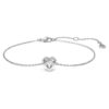 Eternity-Armband mit im Labor gezüchteten Diamanten, 0,5 Karat insgesamt, Herzform, Sterlingsilber Eternity-Armband mit im Labor gezüchteten Diamanten, 0,5 Karat insgesamt, Herzform, Sterlingsilber