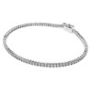 Eternity-Armband mit im Labor gezüchteten Diamanten, 1,5 Karat insgesamt, runde Form, 14 Karat Weißgold Eternity-Armband mit im Labor gezüchteten Diamanten, 1,5 Karat insgesamt, runde Form, 14 Karat Weißgold