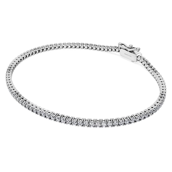 Eternity-Armband mit im Labor gezüchteten Diamanten, 1,5 Karat insgesamt, runde Form, 14 Karat Weißgold Eternity-Armband mit im Labor gezüchteten Diamanten, 1,5 Karat insgesamt, runde Form, 14 Karat Weißgold