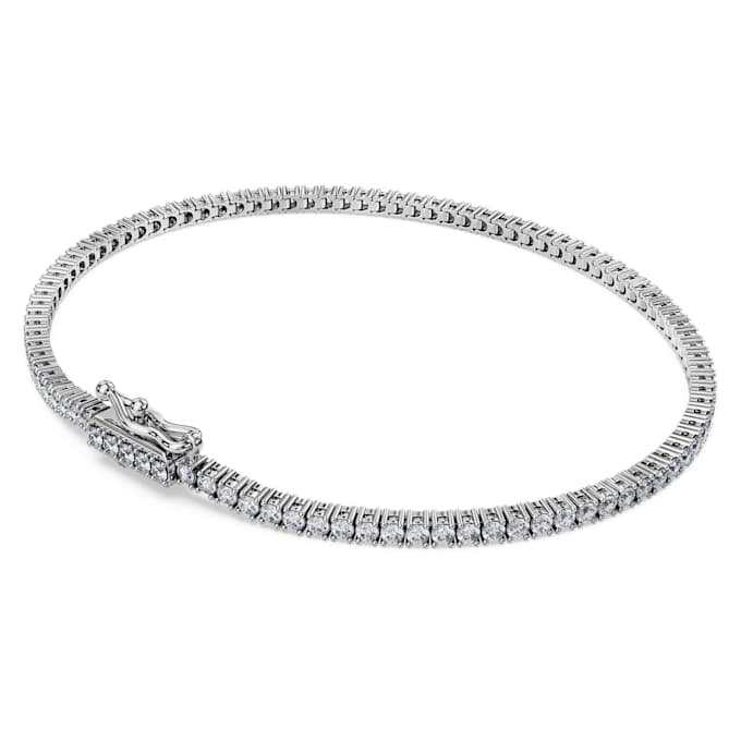 Eternity-Armband mit im Labor gezüchteten Diamanten, 1,5 Karat insgesamt, runde Form, 14 Karat Weißgold Eternity-Armband mit im Labor gezüchteten Diamanten, 1,5 Karat insgesamt, runde Form, 14 Karat Weißgold
