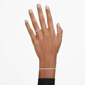 Eternity-Ring mit im Labor gezüchteten Diamanten, 0,5 Karat insgesamt, runde Form, 14-karätiges Weißgold