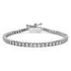 Eternity-Armband mit im Labor gezüchteten Diamanten, 3 Karat insgesamt, runde Form, 14-karätiges Weißgold Eternity-Armband mit im Labor gezüchteten Diamanten, 3 Karat insgesamt, runde Form, 14-karätiges Weißgold