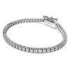 Eternity-Armband mit im Labor gezüchteten Diamanten, 3 Karat insgesamt, runde Form, 14-karätiges Weißgold Eternity-Armband mit im Labor gezüchteten Diamanten, 3 Karat insgesamt, runde Form, 14-karätiges Weißgold