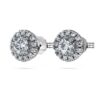 Eternity-Halo-Ohrringe mit im Labor gezüchteten Diamanten, 0,75 Karat insgesamt, runde Form, 14 Karat Weißgold Eternity-Halo-Ohrringe mit im Labor gezüchteten Diamanten, 0,75 Karat insgesamt, runde Form, 14 Karat Weißgold