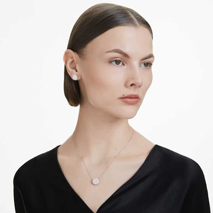 Eternity Halo-Ohrringe mit im Labor gezüchteten Diamanten, 2 Karat insgesamt, runde Form, 14 Karat Weißgold Eternity Halo-Ohrringe mit im Labor gezüchteten Diamanten, 2 Karat insgesamt, runde Form, 14 Karat Weißgold