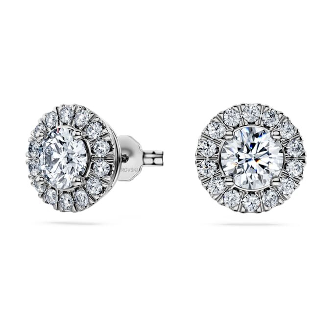 Eternity Halo-Ohrringe mit im Labor gezüchteten Diamanten, 2 Karat insgesamt, runde Form, 14 Karat Weißgold Eternity Halo-Ohrringe mit im Labor gezüchteten Diamanten, 2 Karat insgesamt, runde Form, 14 Karat Weißgold