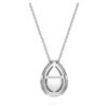 Eternity Halo Solitaire-Anhänger mit im Labor gezüchteten Diamanten, 1 Karat insgesamt, Birnenform, 14 Karat Weißgold
