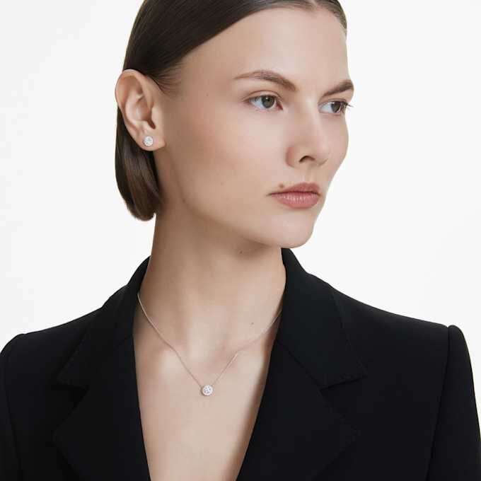 Eternity-Halo-Ohrringe mit im Labor gezüchteten Diamanten, 0,75 Karat insgesamt, runde Form, 14 Karat Weißgold Eternity-Halo-Ohrringe mit im Labor gezüchteten Diamanten, 0,75 Karat insgesamt, runde Form, 14 Karat Weißgold