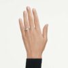 Eternity-Halo-Solitärring mit im Labor gezüchteten Diamanten, 0,45 Karat insgesamt, runde Form, Sterlingsilber