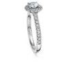 Eternity-Halo-Solitärring mit im Labor gezüchteten Diamanten, 0,8 Karat insgesamt, runde Form, 14 Karat Weißgold Eternity-Halo-Solitärring mit im Labor gezüchteten Diamanten, 0,8 Karat insgesamt, runde Form, 14 Karat Weißgold