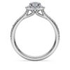 Eternity-Halo-Solitärring mit im Labor gezüchteten Diamanten, 0,8 Karat insgesamt, runde Form, 14 Karat Weißgold Eternity-Halo-Solitärring mit im Labor gezüchteten Diamanten, 0,8 Karat insgesamt, runde Form, 14 Karat Weißgold