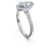 Eternity-Halo-Solitärring mit im Labor gezüchteten Diamanten, 1,3 Karat insgesamt, Birnenform, 14 Karat Weißgold Eternity-Halo-Solitärring mit im Labor gezüchteten Diamanten, 1,3 Karat insgesamt, Birnenform, 14 Karat Weißgold