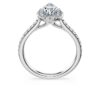 Eternity-Halo-Solitärring mit im Labor gezüchteten Diamanten, 1,3 Karat insgesamt, Birnenform, 14 Karat Weißgold Eternity-Halo-Solitärring mit im Labor gezüchteten Diamanten, 1,3 Karat insgesamt, Birnenform, 14 Karat Weißgold