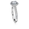 Eternity-Halo-Solitärring mit im Labor gezüchteten Diamanten, 1,33 Karat insgesamt, runde Form, 14-karätiges Weißgold Eternity-Halo-Solitärring mit im Labor gezüchteten Diamanten, 1,33 Karat insgesamt, runde Form, 14-karätiges Weißgold
