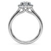 Eternity-Halo-Solitärring mit im Labor gezüchteten Diamanten, 1,33 Karat insgesamt, runde Form, 14-karätiges Weißgold Eternity-Halo-Solitärring mit im Labor gezüchteten Diamanten, 1,33 Karat insgesamt, runde Form, 14-karätiges Weißgold