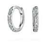 Eternity-Ohrringe mit im Labor gezüchteten Diamanten, 0,1 Karat insgesamt, runde Form, klein, 14-karätiges Weißgold Eternity-Ohrringe mit im Labor gezüchteten Diamanten, 0,1 Karat insgesamt, runde Form, klein, 14-karätiges Weißgold