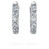 Eternity-Ohrringe mit im Labor gezüchteten Diamanten, 0,1 Karat insgesamt, runde Form, klein, 14-karätiges Weißgold Eternity-Ohrringe mit im Labor gezüchteten Diamanten, 0,1 Karat insgesamt, runde Form, klein, 14-karätiges Weißgold