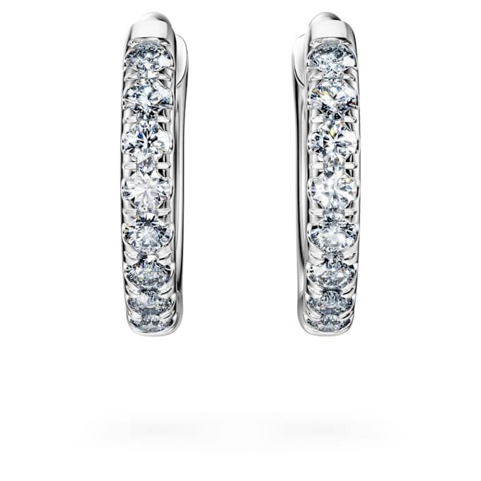 Eternity-Ohrringe mit im Labor gezüchteten Diamanten, 0,1 Karat insgesamt, runde Form, klein, 14-karätiges Weißgold Eternity-Ohrringe mit im Labor gezüchteten Diamanten, 0,1 Karat insgesamt, runde Form, klein, 14-karätiges Weißgold