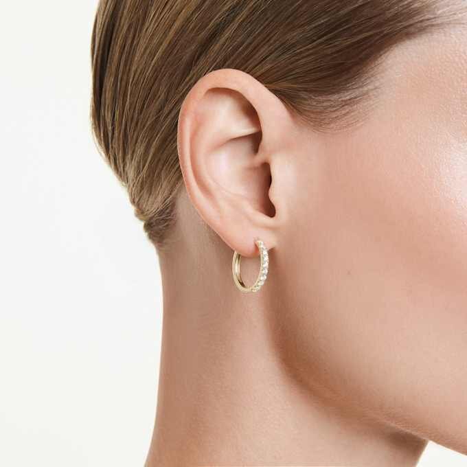 Eternity-Ohrringe mit im Labor gezüchteten Diamanten, 0,5 Karat insgesamt, runde Form, 14 Karat Gelbgold Eternity-Ohrringe mit im Labor gezüchteten Diamanten, 0,5 Karat insgesamt, runde Form, 14 Karat Gelbgold