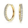Eternity-Ohrringe mit im Labor gezüchteten Diamanten, 0,5 Karat insgesamt, runde Form, 14 Karat Gelbgold Eternity-Ohrringe mit im Labor gezüchteten Diamanten, 0,5 Karat insgesamt, runde Form, 14 Karat Gelbgold