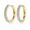 Eternity-Ohrringe mit im Labor gezüchteten Diamanten, 0,5 Karat insgesamt, runde Form, 14 Karat Gelbgold Eternity-Ohrringe mit im Labor gezüchteten Diamanten, 0,5 Karat insgesamt, runde Form, 14 Karat Gelbgold