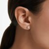 Eternity-Ohrringe mit im Labor gezüchteten Diamanten, 0,52 Karat insgesamt, runde Form, Sterlingsilber Eternity-Ohrringe mit im Labor gezüchteten Diamanten, 0,52 Karat insgesamt, runde Form, Sterlingsilber